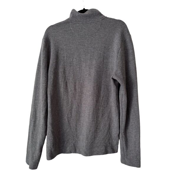 Banana Republic Gray Cotton Wool Blend 1/4 Zip Pullover Sweater Mens Size Medium - Picture 4 of 8